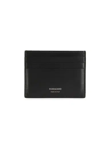 Ferragamo Men's Leather Card Holder - Nero | Thumbnail 1