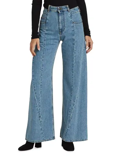Maison Margiela Women's Five-Pocket Wide-Leg Jeans - Medium Blue | Thumbnail 2 Maison Margiela Women's Five-Pocket Wide-Leg Jeans - Medium Blue | Thumbnail 2
