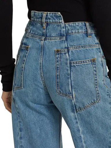 Maison Margiela Women's Five-Pocket Wide-Leg Jeans - Medium Blue | Thumbnail 5 Maison Margiela Women's Five-Pocket Wide-Leg Jeans - Medium Blue | Thumbnail 5