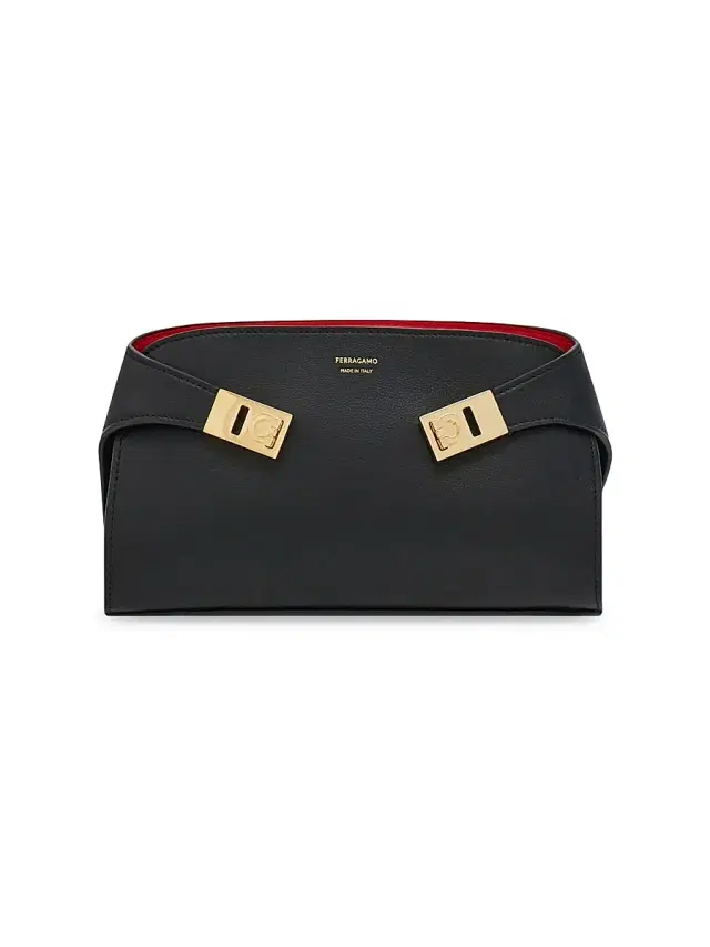 FERRAGAMO Women's Mini Hug Crossbody Bag - Nero