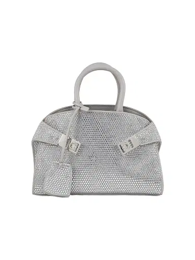 FERRAGAMO Women's Mini Hug Embellished Leather Crossbody Bag - Perla | Thumbnail 1 FERRAGAMO Women's Mini Hug Embellished Leather Crossbody Bag - Perla | Thumbnail 1