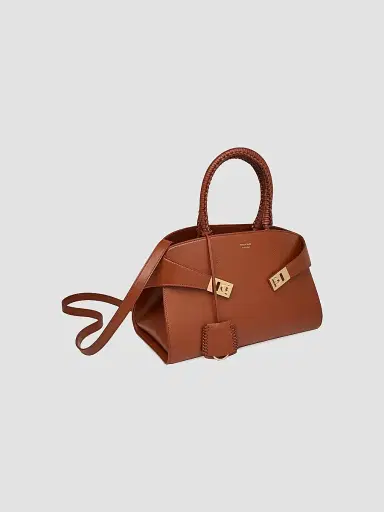 FERRAGAMO Women's Hug Leather Top Handle Bag - New Cognac | Thumbnail 4