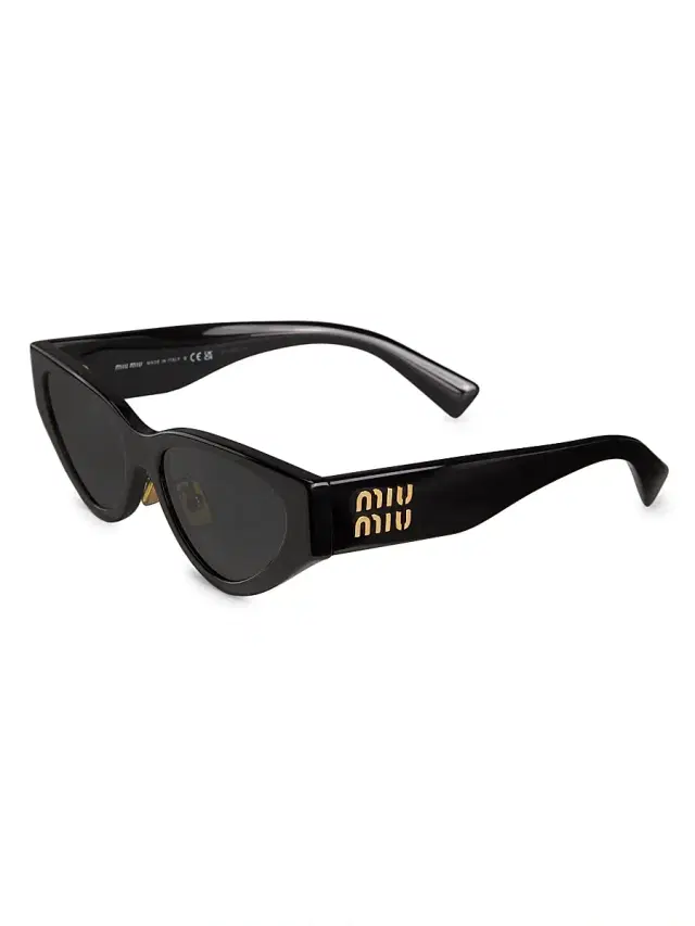 Women's 54MM Cat-Eye Sunglasses - Black Dark Grey