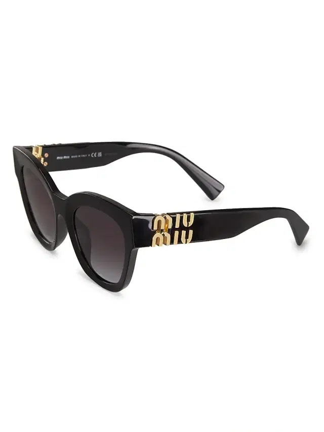 Women's 51MM Butterfly Sunglasses - Black Grey Gradient