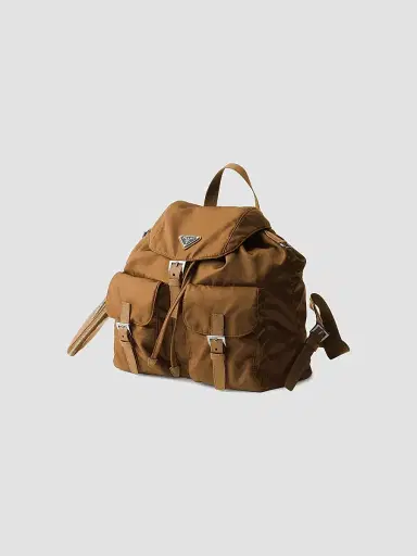 Prada Women's Re-Nylon Backpack with Pouch - Brown | Thumbnail 2 Prada Women's Re-Nylon Backpack with Pouch - Brown | Thumbnail 2