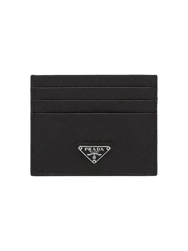 Prada Women's Saffiano Leather Card Holder - Black