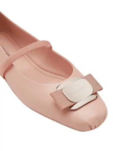 FERRAGAMO Women's Zina Leather Ballet Flats - Pink | Thumbnail 5 FERRAGAMO Women's Zina Leather Ballet Flats - Pink | Thumbnail 5