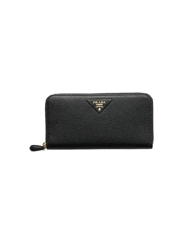 Prada Women's  Leather Wallet - Black Gold