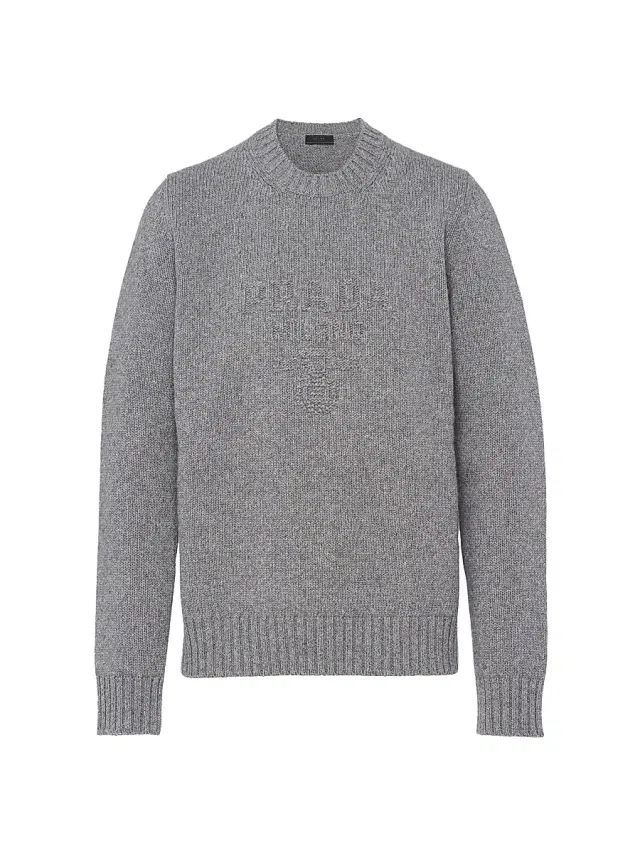 Men's Wool And Cashmere Crewneck Sweater - Grey