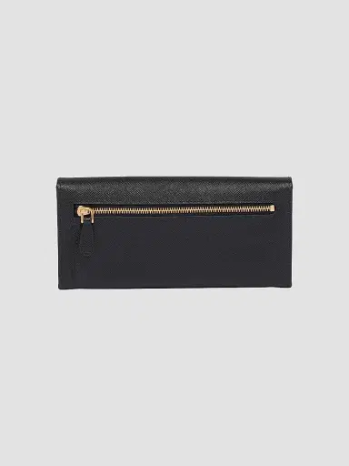 Prada Women's Large Saffiano Leather Wallet - Black Pink | Thumbnail 3
