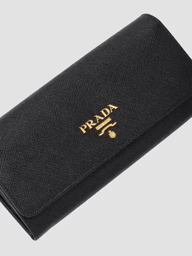 Prada Women's Large Saffiano Leather Wallet - Black Pink | Thumbnail 5