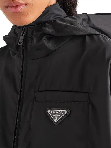 Prada Women's Re-Nylon Cropped Jacket - Black - Size 10 | Thumbnail 3 Prada Women's Re-Nylon Cropped Jacket - Black - Size 10 | Thumbnail 3