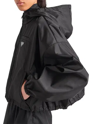 Prada Women's Re-Nylon Cropped Jacket - Black - Size 10 | Thumbnail 4 Prada Women's Re-Nylon Cropped Jacket - Black - Size 10 | Thumbnail 4