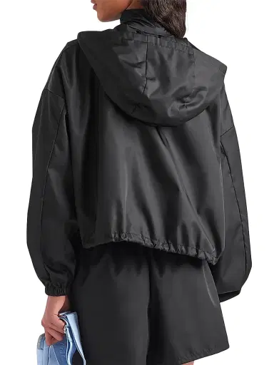 Prada Women's Re-Nylon Cropped Jacket - Black - Size 10 | Thumbnail 5 Prada Women's Re-Nylon Cropped Jacket - Black - Size 10 | Thumbnail 5
