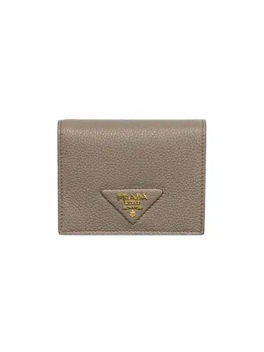 Prada Women's Leather Wallet - Grey Gold | Thumbnail 1