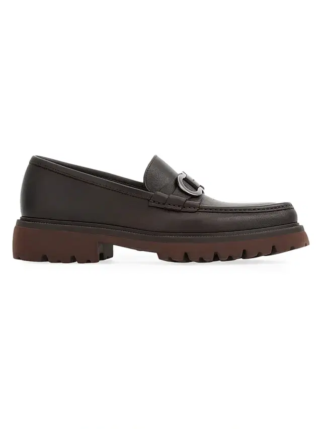 FERRAGAMO Men's Cocoonvit Saddle Leather Loafers - Moro