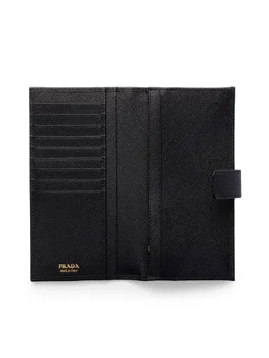 Prada Women's Large Saffiano Leather Wallet - Black | Thumbnail 2
