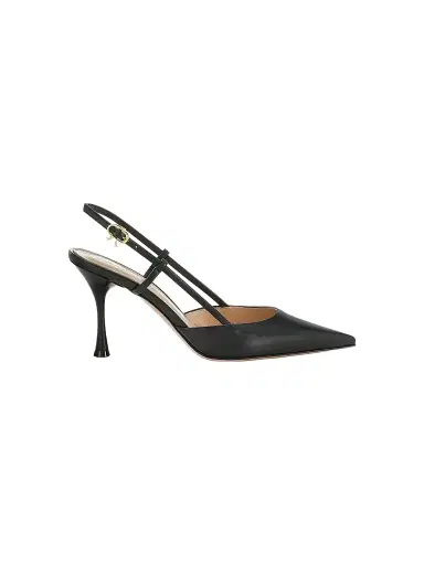 Gianvito Rossi Women's 85MM Leather Slingback Pumps - Black - Size 12 | Thumbnail 1