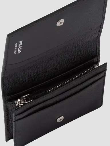 Prada Women's Saffiano Leather Wallet - Black | Thumbnail 4