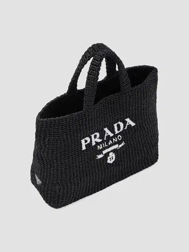 Prada Women's Raffia Tote Bag | Thumbnail 3 Prada Women's Raffia Tote Bag | Thumbnail 3