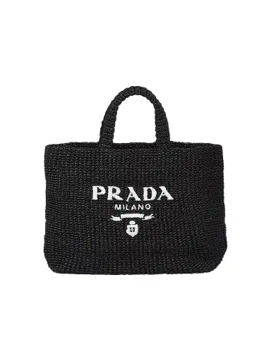 Prada Women's Raffia Tote Bag | Thumbnail 1 Prada Women's Raffia Tote Bag | Thumbnail 1