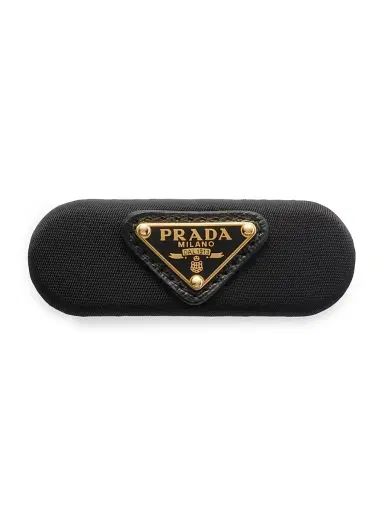 Prada Women's Re-Nylon Hair Clip - Black Gold | Thumbnail 1 Prada Women's Re-Nylon Hair Clip - Black Gold | Thumbnail 1