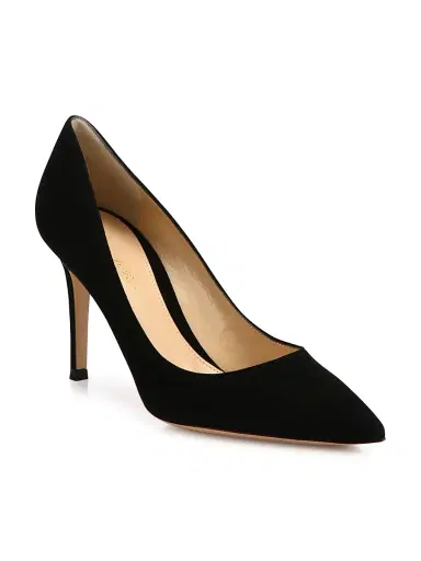Gianvito Rossi Women's Gianvito 85MM Suede Pumps - Black - Size 12 | Thumbnail 2 Gianvito Rossi Women's Gianvito 85MM Suede Pumps - Black - Size 12 | Thumbnail 2
