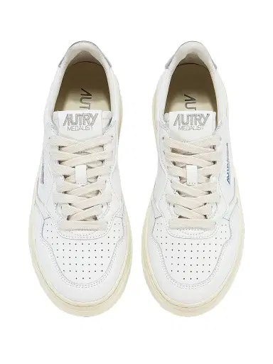 Autry Women's Medalist Leather Low-Top Sneakers - White Silver - Size 9 | Thumbnail 4