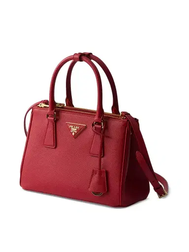 Prada Women's Small Galleria Saffiano Leather Top Handle Bag - Red | Thumbnail 2