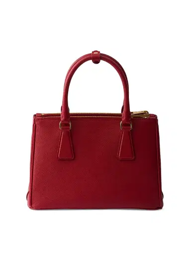Prada Women's Small Galleria Saffiano Leather Top Handle Bag - Red | Thumbnail 3