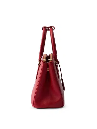 Prada Women's Small Galleria Saffiano Leather Top Handle Bag - Red | Thumbnail 4