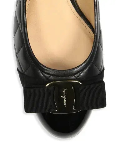 Ferragamo Women's Vara 30MM Quilted Leather Pumps - Black - Size 10.5 | Thumbnail 4 Ferragamo Women's Vara 30MM Quilted Leather Pumps - Black - Size 10.5 | Thumbnail 4