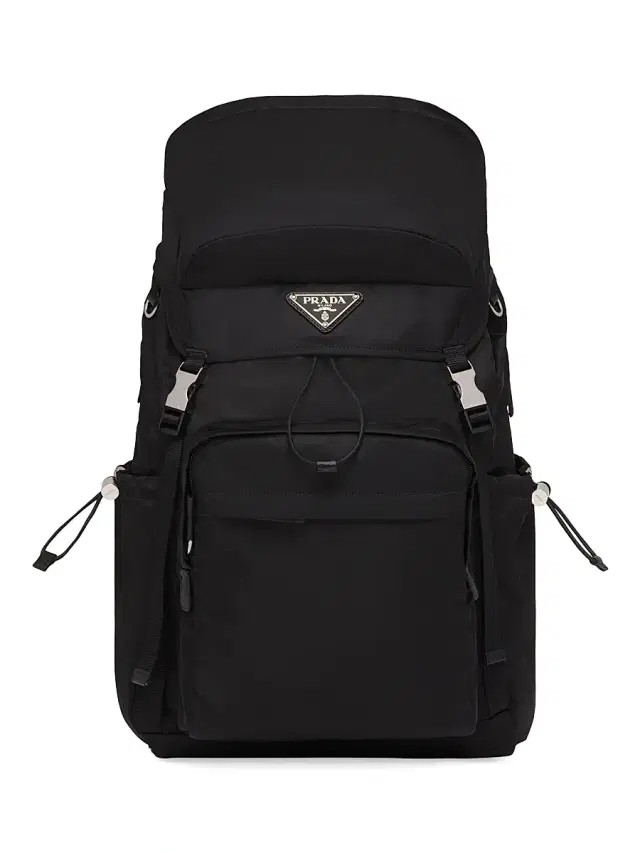 Prada Men's Re-Nylon and Saffiano Leather Backpack - Black 0