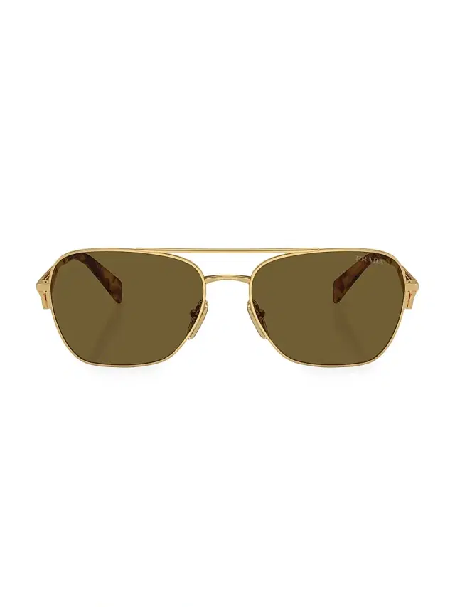 Prada Women's 59MM Navigator Sunglasses - Gold