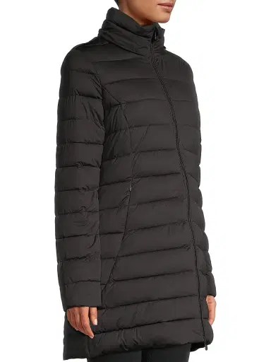 Save the Duck Women's Dorothy Quilted Long Coat - Black | Thumbnail 4 Save the Duck Women's Dorothy Quilted Long Coat - Black | Thumbnail 4
