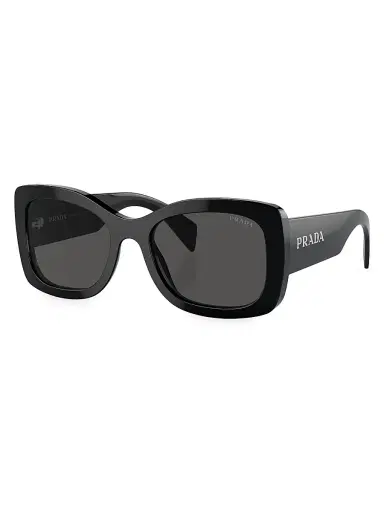 Prada Women's 57MM Square Sunglasses - Black | Thumbnail 2