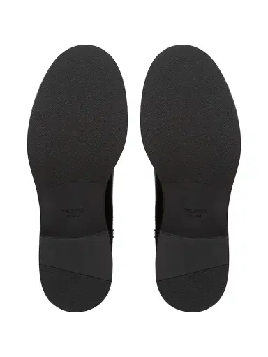 Prada Men's Brushed Leather Chelsea Boots - Black | Thumbnail 6
