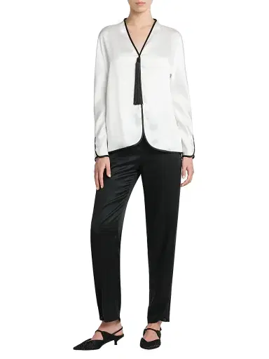 Giorgio Armani Women's Tassel-Embellished Silk Jacket | Thumbnail 2 Giorgio Armani Women's Tassel-Embellished Silk Jacket | Thumbnail 2