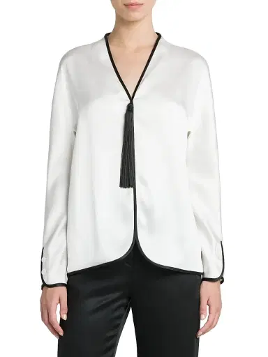 Giorgio Armani Women's Tassel-Embellished Silk Jacket | Thumbnail 3 Giorgio Armani Women's Tassel-Embellished Silk Jacket | Thumbnail 3