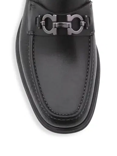 Ferragamo Men's David Gancini Bit Leather Loafers | Thumbnail 4 Ferragamo Men's David Gancini Bit Leather Loafers | Thumbnail 4