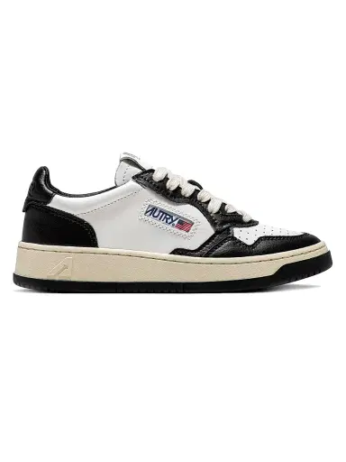 Autry Women's Medalist Leather Low-Top Sneakers - White Black - Size 12 | Thumbnail 1