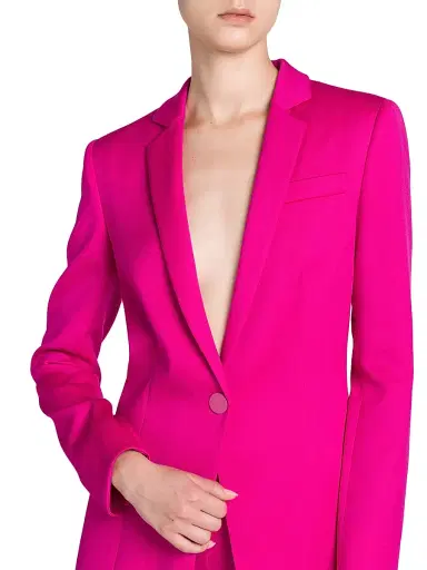 Giorgio Armani Women's Wool Tuxedo Blazer - Pink | Thumbnail 6 Giorgio Armani Women's Wool Tuxedo Blazer - Pink | Thumbnail 6