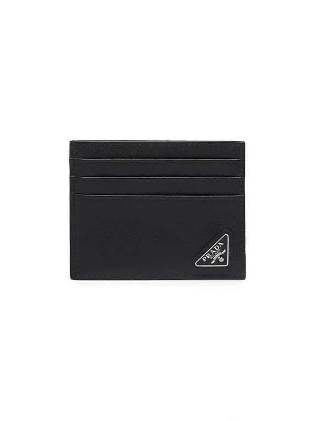Prada Men's Saffiano Leather Card Holder - Black