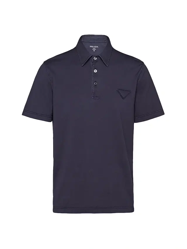 Men's Short-Sleeved Cotton Polo Shirt - Blue