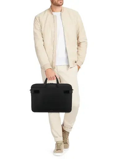 FERRAGAMO Men's Twins Leather Shoulder Bag - Nero | Thumbnail 2 FERRAGAMO Men's Twins Leather Shoulder Bag - Nero | Thumbnail 2