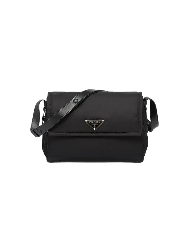 Women's  Padded Re-Nylon Shoulder Bag - Black