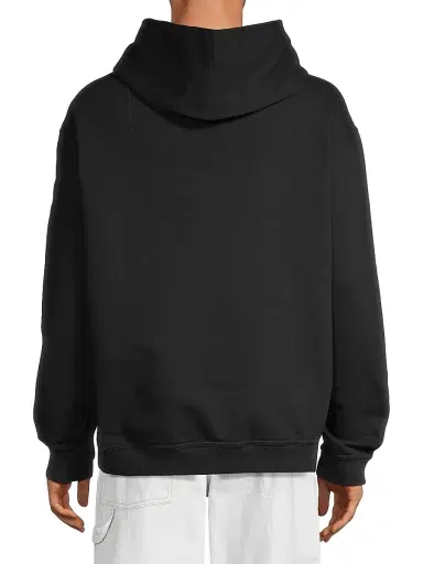 Maison Margiela Men's Reversed Logo Hoodie - Black White | Thumbnail 5 Maison Margiela Men's Reversed Logo Hoodie - Black White | Thumbnail 5