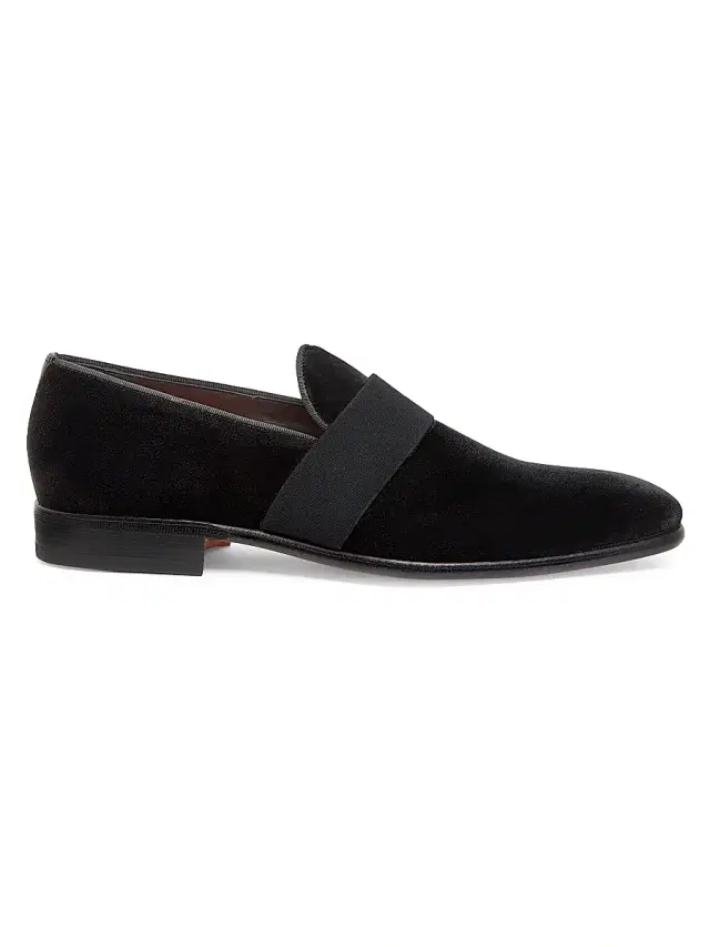 Men's Isomer Velvet Loafers - Black
