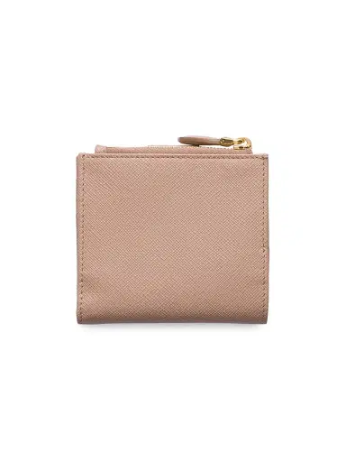 Prada Women's Small Saffiano and Smooth Leather Wallet - Pink | Thumbnail 3