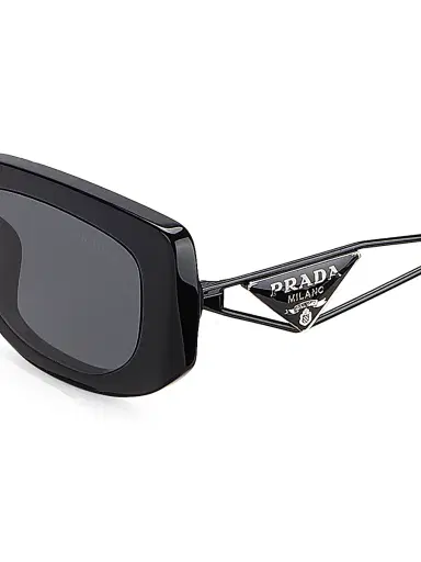Prada Women's 53MM Rectangle Sunglasses - Black | Thumbnail 3 Prada Women's 53MM Rectangle Sunglasses - Black | Thumbnail 3